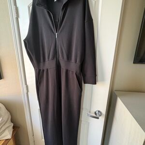 Spanx AirEssentials Long Sleeve Wide Leg Jumpsuit
